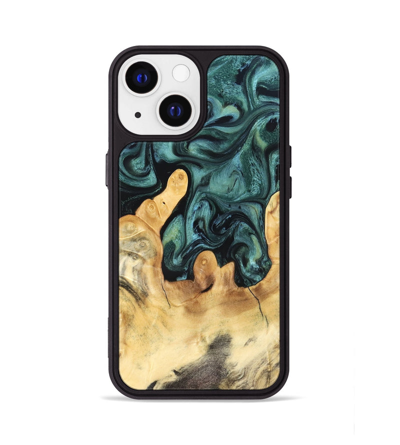 iPhone 13 Wood Phone Case - Cicero (Green, 819563)