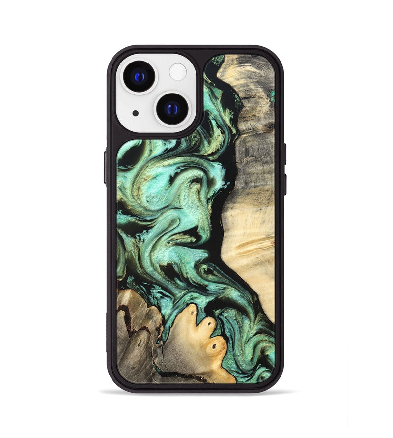 iPhone 13 Wood Phone Case - Alec (Green, 819567)