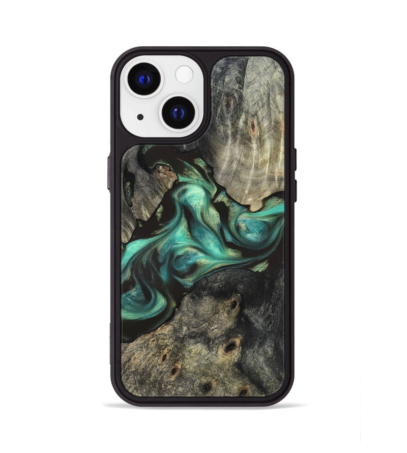 iPhone 13 Wood Phone Case - Unique (Green, 819576)