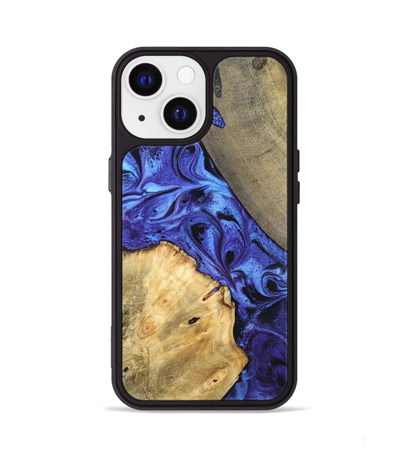 iPhone 13 Wood Phone Case - Olive (Blue, 819588)