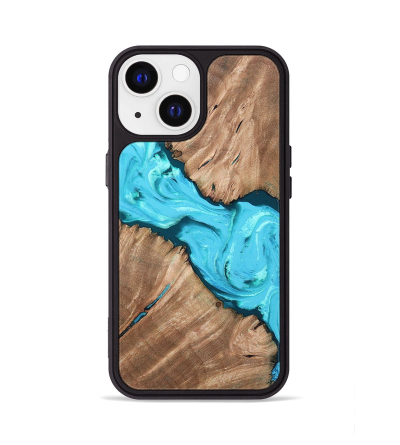 iPhone 13 Wood Phone Case - Ean (Blue, 819592)